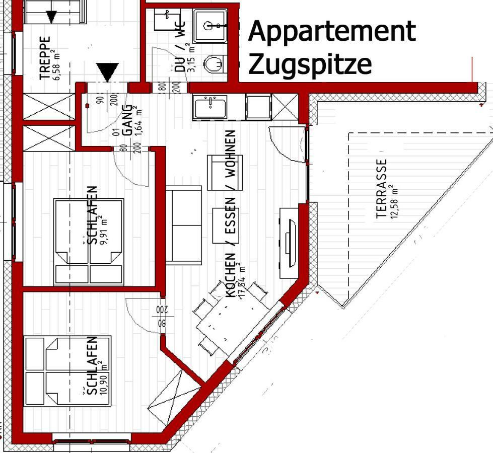 Zugspitzappartements Ehrwald Eksteriør bilde